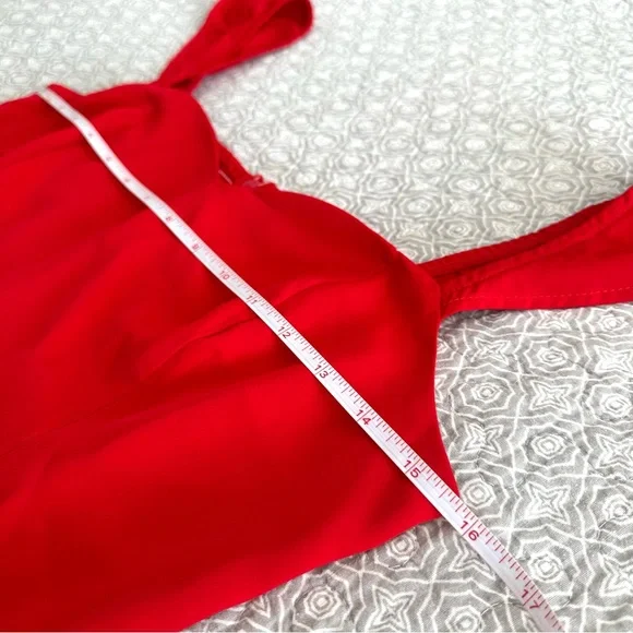 NEW! RIHOAS The Red Sweetheart Neckline Cap Sleeve Midi Dress Size XS - Picture 12 of 15